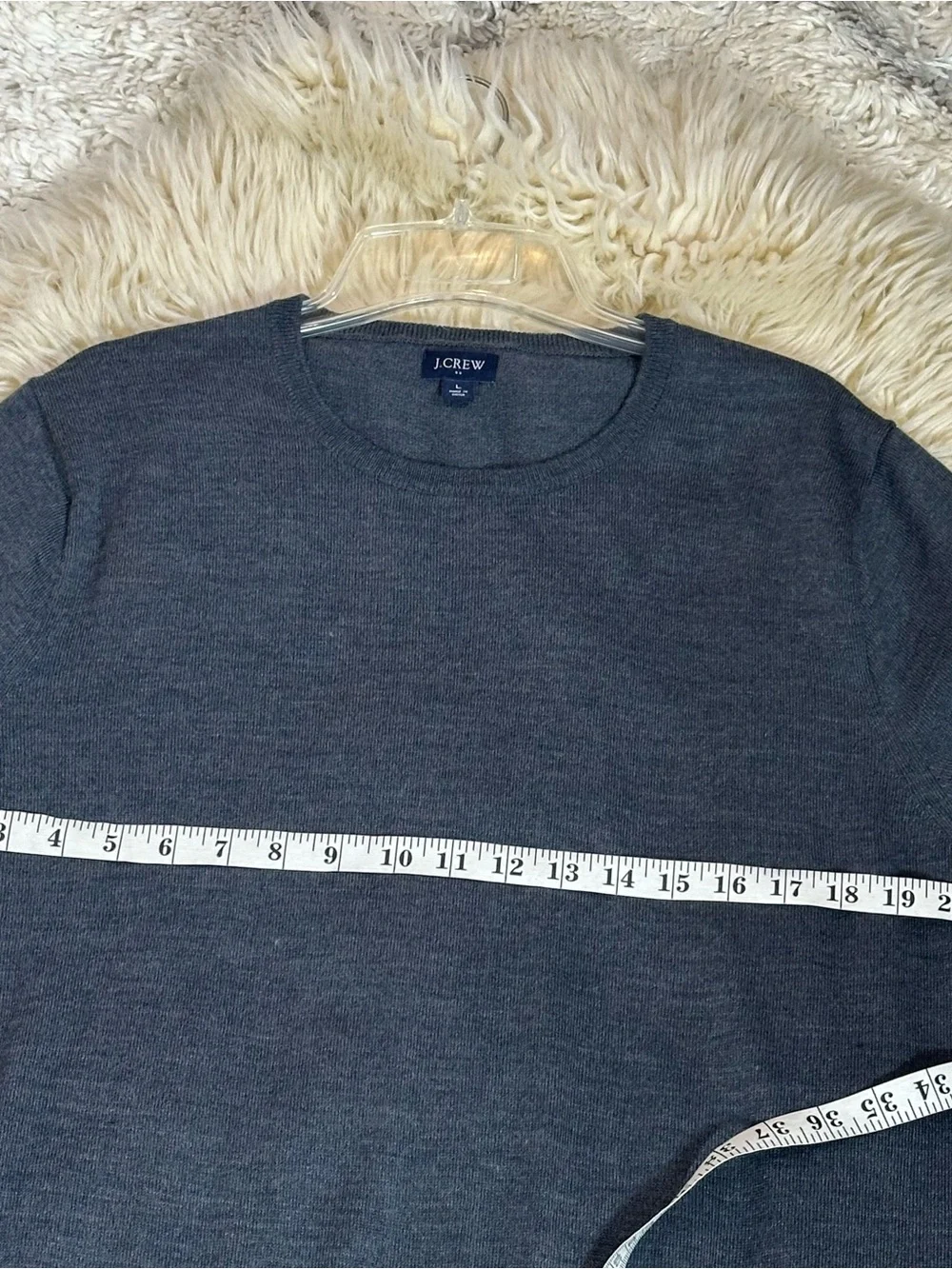 J. Crew Men’s Crewneck Sweater 50 % Merino Wool in Charcoal